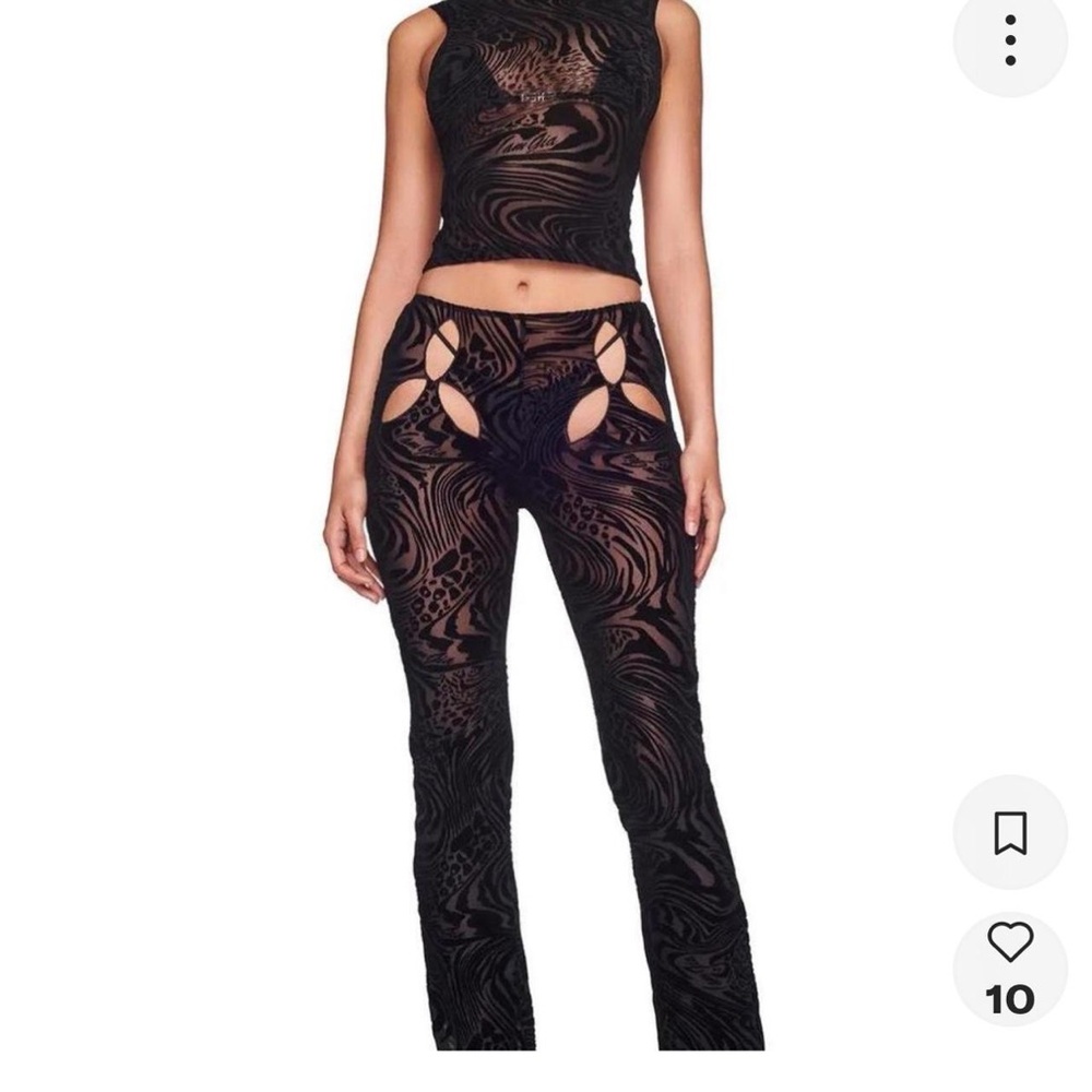 I.AM.GIA Black Swirl Cut-Out Jumpsuit